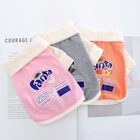 New Spring and Autumn Cat and Dog Pet Universal Cartoon Polo Shirt, Simple Clothes, Fruit Soda, Cute, Western Style, Comfortable