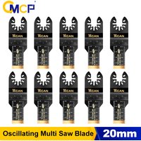 CMCP 1/5/10pcs 20mm Titanium Oscillating Saw Blade Multitool Blades Multi-Function Saw Blade for Renovator Power Wood Cutting