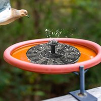 1W Solar Powered Fountain Pump Lift 35-50CM Floating Solar Powered Water Fountain Pump with 6 Nozzles for Water Feature Outdoor