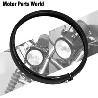 Motorcycle 5.75'' Headlight Headlamp Trim Ring Black For Harley Sportster Iron XL 883 1200 Dyna Softail Street Bob FXST FXBB 114