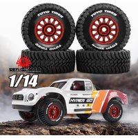 1 Set 68mm 1/14 1/16 Short Course Truck Tire Tyre 12mm Wheel Hex for MOJAVE LC Hyper GO MJX 14211 HBX JJRC RC Car