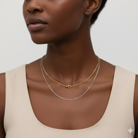 St-Delan Simple 38/42CM Fashion Stainless Steel Chain Necklace Women Gold Plated Lightweight Choker Trendy Jewelry Party Gift