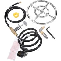 Fire Ring Burner Valve Assembly Kit 12" Stainless Steel Fire Pit Installation Kit for Propane Gas Outdoor Fireplaces 90000 BTU