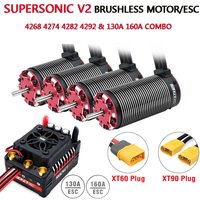 ROCKET RC Supersonic V2 4268 4274 4282 4292 Brushless Motor Temp/Sensor port and 130A 160A ESC Combo for 1/8 1/7 RC Car RC Parts