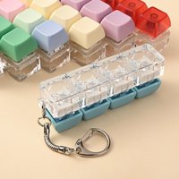 Keyboard Fidget Stress Reduction Fingertip Button Quiet Key Clicker Fidget Toy Keychain for Adult Boy Girl Student Classroom