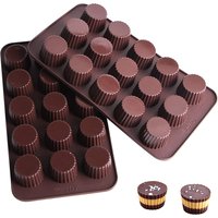 1PC Silicone Mold Candy Chocolate Mould Baking Pan Jello Peanut Butter Cup Pastry Cake Decorating Tool Kitchen Accessories