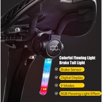 X-TIGER Bicycle Taillights 9 modes Auto Start/Stop Bike Rear Smart Taillight Power Display WaterProof Road Bike Tail Lights