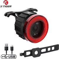 AliExpress X-TIGER Sensor Brake Light Dual Bracket Smart Bike Tail Light Waterproof LED Super Bright Bicycle Safety Warning Lights