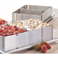 Stainless Steel Square Mousse Cake Ring, Adjustable Rectangular Baking Mold, Practical Pastry Cutter Tool for DIY Cake Making