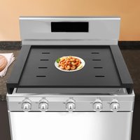 Rectangular Stove Top Cover Multi Purpose Kitchen Decorative Serving Tray with Carrying Handles and Heat Dissipation Holes