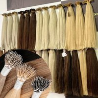 Straight Double Drawn Nano Ring Tip Hair Extensions 100% Human Hair Bulk 613 Blonde 12A Natural Black Vietnamese Hair 30 inch