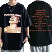 Vintage Rock Band Radiohead T Shirt Men 100% Cotton T-shirts Hip Hop The Bends Music Album Print Tee Shirt Oversize Top 71733 image 4