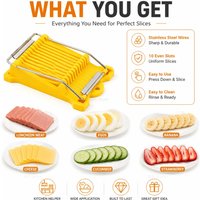 Stainless Steel Food Cutter for Egg Luncheon Meat Cheese Banana Strawberry Slicing Kitchen Accessories Tool