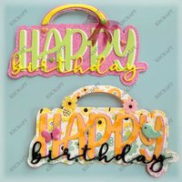 KSCRAFT Happy Birthday Bag Topper Cutting Dies Stencils for DIY Scrapbooking Decorative Embossing DIY Paper Cards