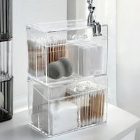 Multi Functional Storage Box for Storing Items Such As Makeup Cotton, Cotton Swabs, Hair Cords, Hair Clips, Tissues, Etc