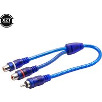 Car MP3 Audio Cable 1 RCA Male To 2 RCA Female Y Splitter Cable Converter For Car AUX Amplifier Speaker Audio Adapter