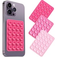 Silicone Suction Cup Phone Case Mount Double Sided, Strong Grip Hands-Free Holder for Selfies Videos, Compatible iPhone Android
