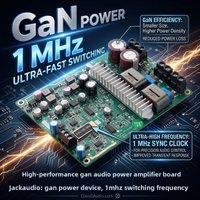 Infineon ug105730 rozwiązanie gan azotek galu 750W dwukanałowa płytka wzmacniacza mocy klasy D modulacja synchroniczna 1MHz