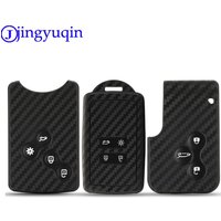 jingyuqin Carbon Men Car Key Bag Case For Renault Kadjar Captur Clio Megane 2 3 4 RS Koleos Logan Scenic Card Case Keychain