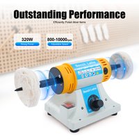 Tischpoliermaschine, 320 W, Motor, kabelgebunden, elektrisch, einstellbare Geschwindigkeit, 800–10.000 U/min, zum Selbermachen-Schleifen
