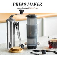 300ml AeroPress Machine Espresso Coffee Maker Portable Cafe French Press Coffee Pot With Filter Paper Kit Bar Set with Grinder