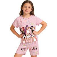 Children's Pajama Set, Short Sleeve, Girls' Clothing, 2-Piece Set, Children's Pajamas, Cute Boys' Pajamas, Ages 3-12