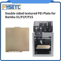For Bambu Lab X1 P1P P1S Build Plate PEI 257*257mm Bed Texture Double Sided Spring Steel For Lab P1 3D Printer