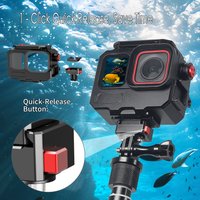 AcePro2 Diving 80M Underwater Protective Case Metal Cage Rig for Insta360 Ace Pro Housing Cover Quick Release Camera Frame