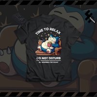 2025 Summer Pokémon Anime SNORLAX 100% Pure Cotton Printed T-shirt Men Harajuku Loose Casual Versatile Short-sleeved Top Y2k