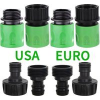 EURO USA 3/4 Inch Male Threaded Quick Connector Nipple Tap Hose Adapter Tubing Drip Irrigation Watering System Joint for Garden