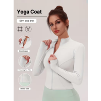 Spring Quick Dry Sports Jacket for Women Slim Fit Yoga Long Sleeve Lightweight Running Fitness Top