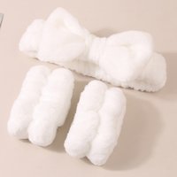 3pcs Coral Fleece Hair Band & Wrist Band Set-For Women, Absorbent Accessories to Keep Hair Wrists Dry During Face Washing, Skinc