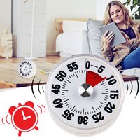 Magnetic Clock Timer Mechanical With Loud Alarm Kitchen Timer Alarm Cooking Timer 60-Minutes for Students Teachers Visual Timer