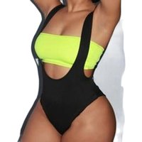 Beach Vacation One-Piece Wrap, Big V-Neck, Backless Thong, A Woman's Sexy Bathing Suit Exercise Women's Wear