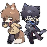 Persona Anime Keychian Figures Stand Model Plate Amamiya Ren Akechi Goro Key Chian Desktop Decoration Kids Friends Gift Toys Cos