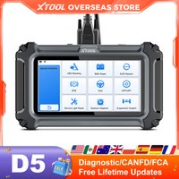 XTOOL D5 OBD2 outil de Diagnostic de voiture Auto VIN Scanner automobile réinitialiser l'huile Code d'injecteur intégré FCA/CANFD mise à jour gratuite à vie