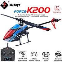 WLtoys XK K200 RC Helicopter 4CH 2.4G Remote Control Plane Optical Flow Positioning Air Pressure Fixed Height Airplane Toys