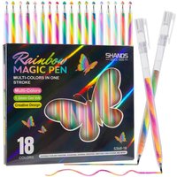 6/18pcs of three color flashing gel pens, colored books, paintings, graffiti, scrapbooks, illustration pens