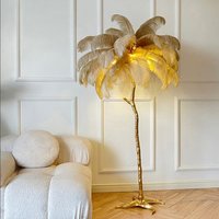 Nordic Feather Stehleuchte Luxus LED Stehleuchte für Internet Celebrity Strauß Ins Live Broadcast Zimmer Schlafzimmer Home Decor