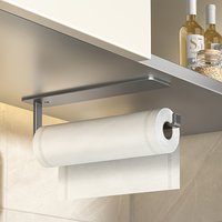 1PC Premium Punch-Free Storage Rack - Wall-Mounted Paper Towel/Plastic Wrap Holder for Kitchen & Bathroom, Anti-Fall Space-Savin