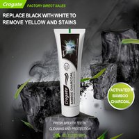 @@Whitening Toothpaste Bamboo Charcoal Toothpaste Adsorbs Bad Breath Remove Yellow Teeth Strong Cleaning Teeth Stains Oral Care