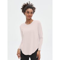 Quick drying Ice Silk Yoga Hoodie Round Neck Loose Breathable Coat Versatile Sports Long Sleeve T-shirt