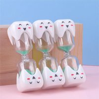 Cute Teeth Hourglass Timer Funnel 2-Minute Time Planning Cartoon Smiley Face Creative Ornament Brushing Teeth Eating Timer