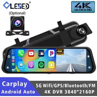 10 "Dash Cam 4K 3840*2160P Auto Dvr Carplay Android Auto GPS 5G WIFI AUX Stream rückspiegel Dashcam Kamera Stick Recorder FM