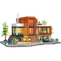 3060PCS Holiday Villa with Lights Building Blocks Set, DIY Large Construction Toy Ornament, Educational Toy, Kids Birthday Gift