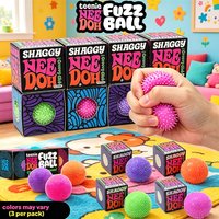 NeeDoh Teenie Fuzz Ball Mini Pocket Spiky Fuzzy Stress Fidget Toy Single 3 Pack Options Relief Pressure Heal Relax Leisure Gift