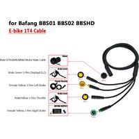 Ebike 1T4 EB-Bus Cable Harness for Bafang BBS01 BBS02 BBSHD Mid Drive Motor Display Brake Lever Thumb Throttle Connector