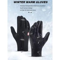 AliExpress Winter Warm Cycling Gloves Bicycle Warm Full Finger Glove Waterproof Outdoor Bike Skiing Fishing Motorcycle Riding