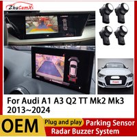 ZhuCamX Front Rear Parking Sensor Assistance Backup Radar Buzzer System for Audi A1 A3 Q2 TT Mk2 Mk3 2013~2024
