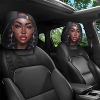 【Street Hipster】Hip-Hop Style Car Headrest Cover, All-Season Removable & Washable, Personalized Car Seat Pillowcase